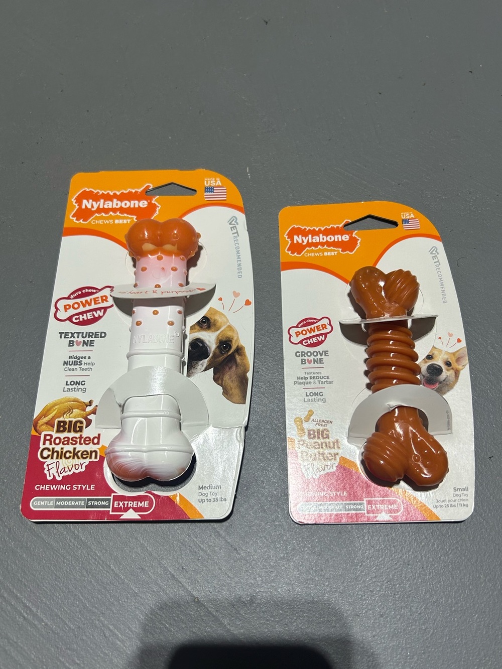 (NEW) (2 Pack) NylaBone Power Chew Extreme Bones